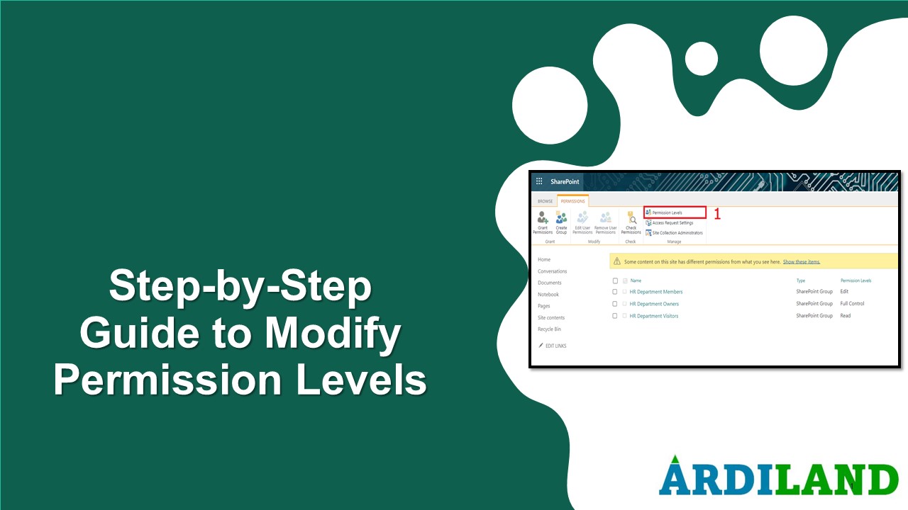 Step-by-Step Guide to Modify Permission Levels